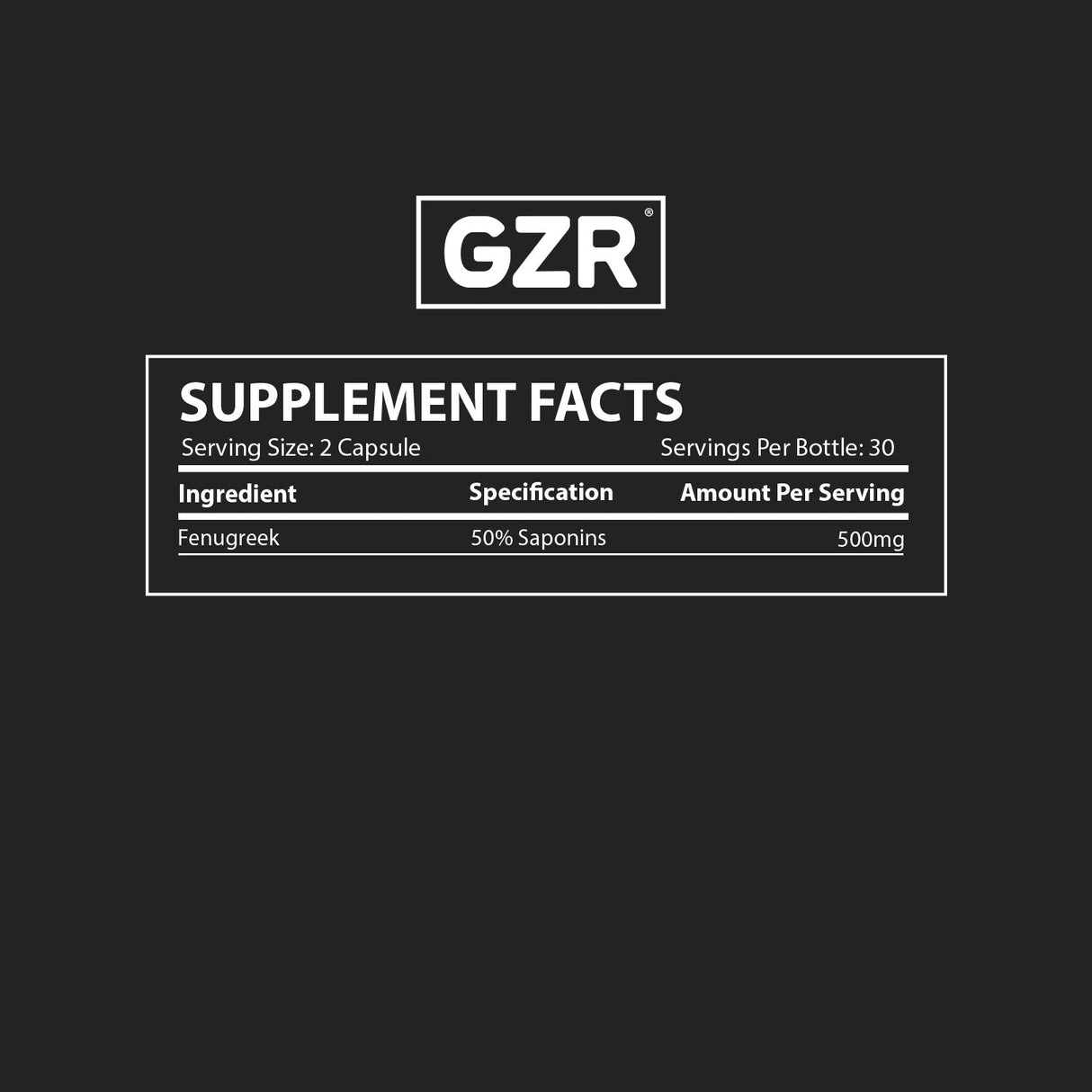 Fenugreek Extract Capsules - GZR