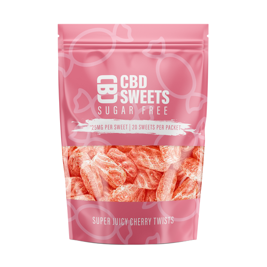 Sugar Free CBD Sweets - Cherry Twists