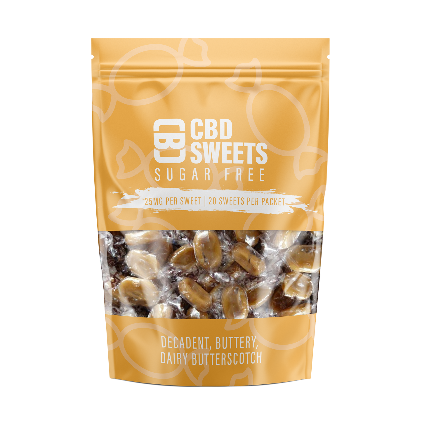 Sugar Free CBD Sweets - Dairy Butterscotch