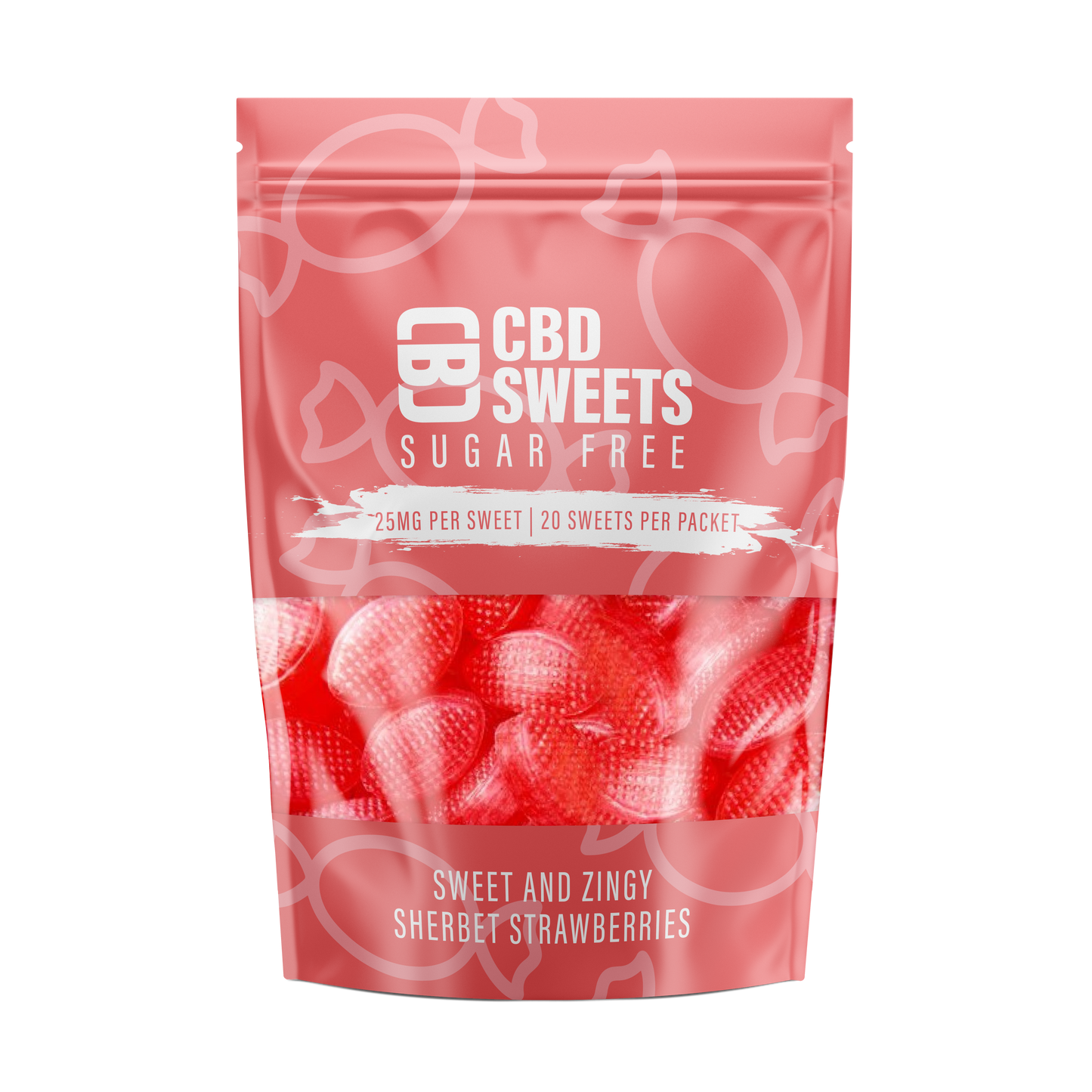 Sugar Free CBD Sweets - Sherbet Strawberries