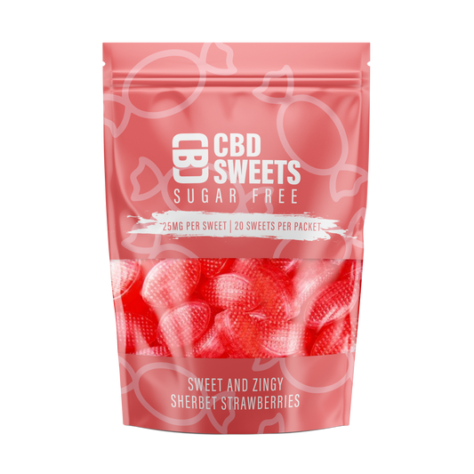 Sugar Free CBD Sweets - Sherbet Strawberries