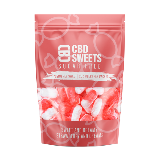 Sugar Free CBD Sweets - Strawberry & Cream